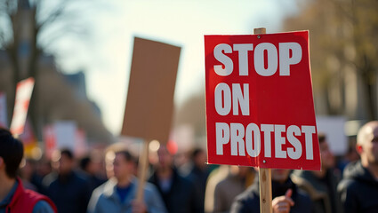Innovative Labour Day Protest Signs: Creative Signage Elements & Bold Messaging for Effective Activist Communication - Premium Photo Stock Imagery