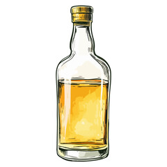 whiskey, spirits, vector, transparent background