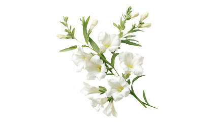 a bunch of white flowers on a transparent background, PNG image, PNG file, Generative art.