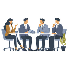 vector business people office meeting