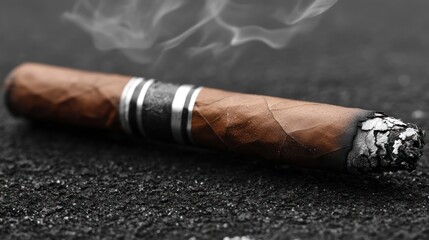 Enjoying a handcrafted cigar while relaxing on a quiet evening outdoors