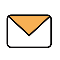 メール　シンプルアイコン　オレンジ
