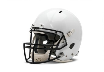 Naklejka premium Football helmet isolated close up on white background