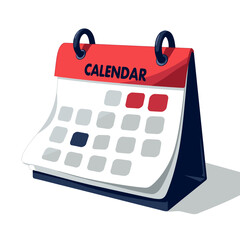 Colorful pop art calendar illustration, modern business organization