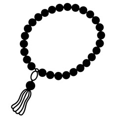 black and white beads