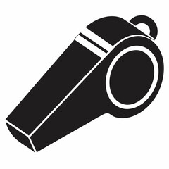 metal whistle isolated