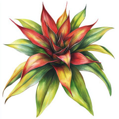 Painted floral illustration looks beautiful in realistic boho style design