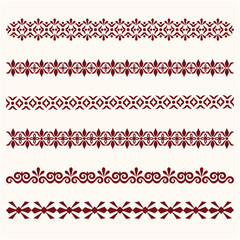 A decorative filigree heraldic crest with a calligraphic motif, featuring a floral pattern as a horizontal divider design element. An original vintage-style creation	
