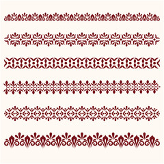 A decorative filigree heraldic crest with a calligraphic motif, featuring a floral pattern as a horizontal divider design element. An original vintage-style creation	
