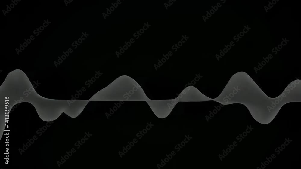 Poster dynamic sound waveform pulse animation: energetic visualization of audio frequencies