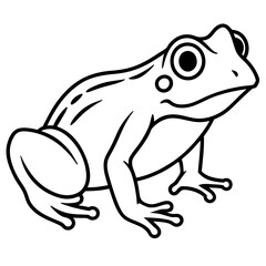 Stylized Frog Outline Vector