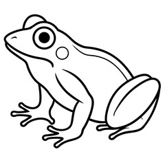 Stylized Frog Outline Vector