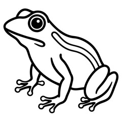 Stylized Frog Outline Vector
