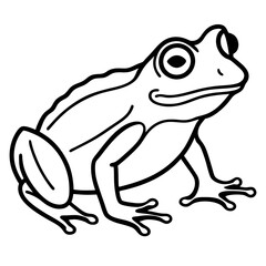 Stylized Frog Outline Vector