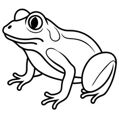 Stylized Frog Outline Vector