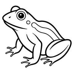 Stylized Frog Outline Vector