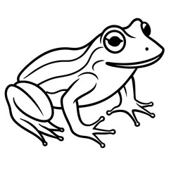 Stylized Frog Outline Vector