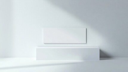 Minimalist blank banner with clean lines, perfect for modern design layouts