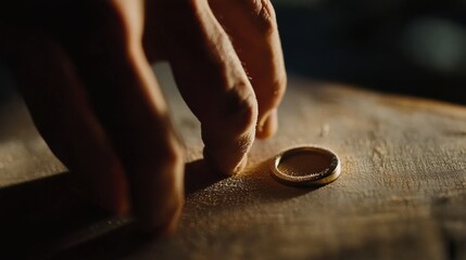 Carpenter sanding a wooden surface for a smooth finish. Featuring meticulous craftsmanship and sanding