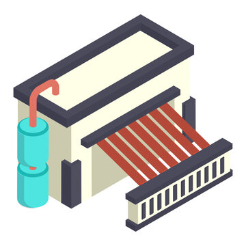 Reverse osmosis isometric Concept, Membrane Bioreactor station vector icon design, Water Treatment Purification Plant symbol, Environment Friendly Industry Sign,Desalination Biotechnology illustration