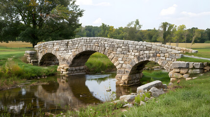 Fototapeta premium Historical Burnsides Bridge at Antietam Sharpsburg Battlefield Photography for Educational Resources