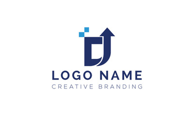 Fototapeta premium Minimalist D Logo for Branding and Identity.