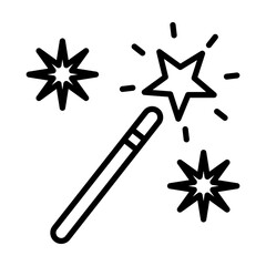 magic wand single icon