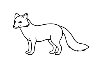 Geometric Arctic Fox Sketch
