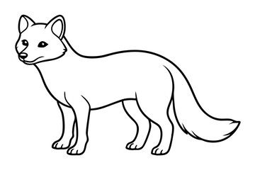 Fototapeta premium Geometric Arctic Fox Sketch