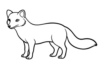 Geometric Arctic Fox Sketch