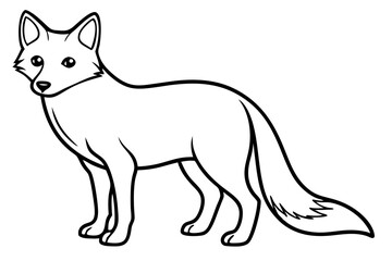 Geometric Arctic Fox Sketch