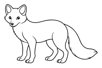 Geometric Arctic Fox Sketch