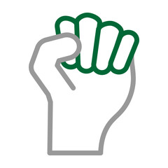 Pain Vector Line Dark Green with Grey Icon Design