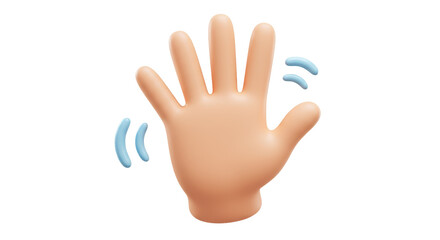 Obraz premium Isolated Waving Hand