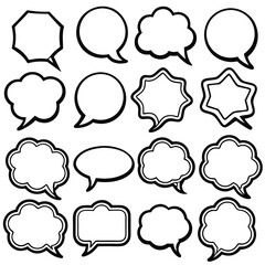 Collection of various speech bubbles (1)