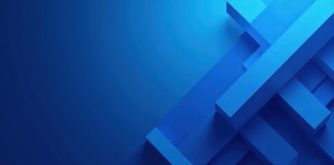 Fototapeta premium Deep blue geometric shapes, sharp lines, high contrast , art, triangles, desktop