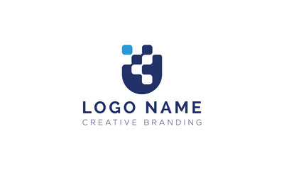 Obraz premium Minimalist U Logo for Branding and Identity.