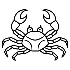 Geometric Crab Line Art