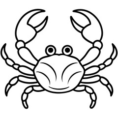 Geometric Crab Line Art