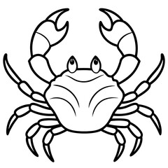 Geometric Crab Line Art