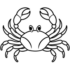 Fototapeta premium Geometric Crab Line Art