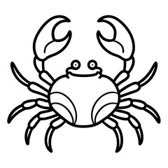 Geometric Crab Line Art