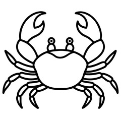 Geometric Crab Line Art