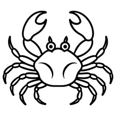 Geometric Crab Line Art
