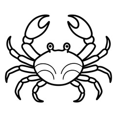 Geometric Crab Line Art