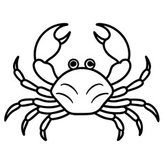 Geometric Crab Line Art