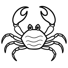 Geometric Crab Line Art