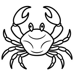 Geometric Crab Line Art