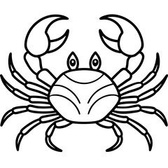 Geometric Crab Line Art
