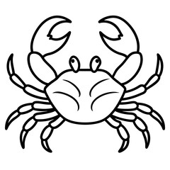 Geometric Crab Line Art